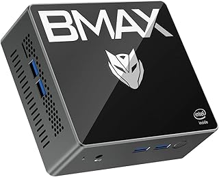 Bmax B2 S Mini PC N4020C 6GB DDR4 128GB eMMC (up to 2.8GHz), HDMI/VGA Port Support 4K Dual Screen Display, Dual Band WiFi RJ45 BT4.2 USB 3.0x4 Office Micro Desktop Computer