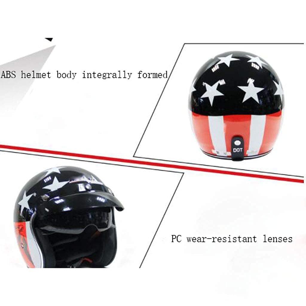 Kask motocyklowy z certyfikatem ECE, kask motocyklowy Cruiser Chopper Open Face Retro kask Motocross Half Helmet