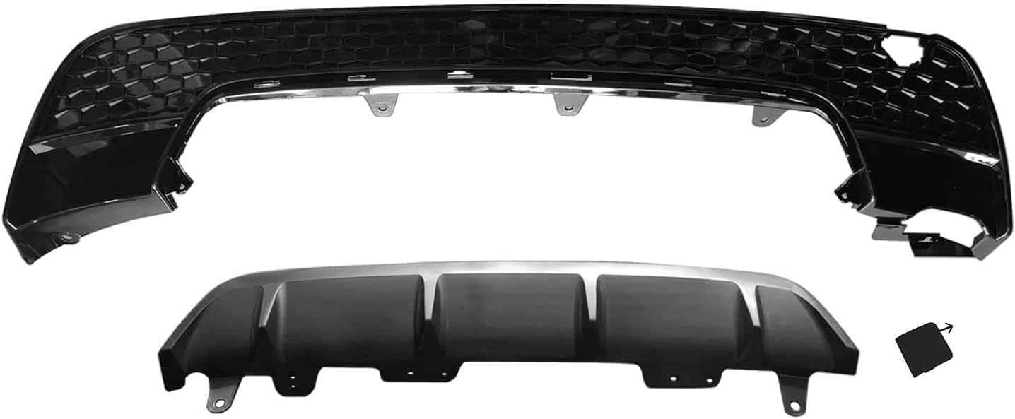 Sedan S SE Front Bumper Cover Kit Fits 2014 2015 2016 To-yota Corolla Sedan S SE,W/Upper Grille Lower Grill & Fog Lights,Replacement for 52119-03906, TO1000400, 52115-02240