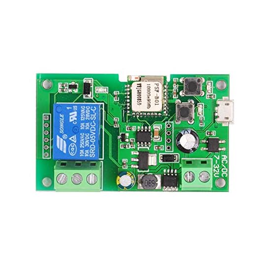 Yueyang Intelligente Interruttore WiFI, usb 5v dc5v 12v 24v 32v Wireless Universale Modulo Interruttore Timer Compatibile con Alexa Google Home per Casa Intelligente (1ch dc7-32v)