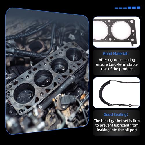 Image of Engine Head Gasket Set with Bolt Kit, HS9071PT-3 Fits for Chevy Equinox 2005-2009, for Pontiac Torrent 2006-2009, 3.4L 207Cu. in. V6 Gas OHV Naturally Aspirated, Full Head Gasket kit ES72892