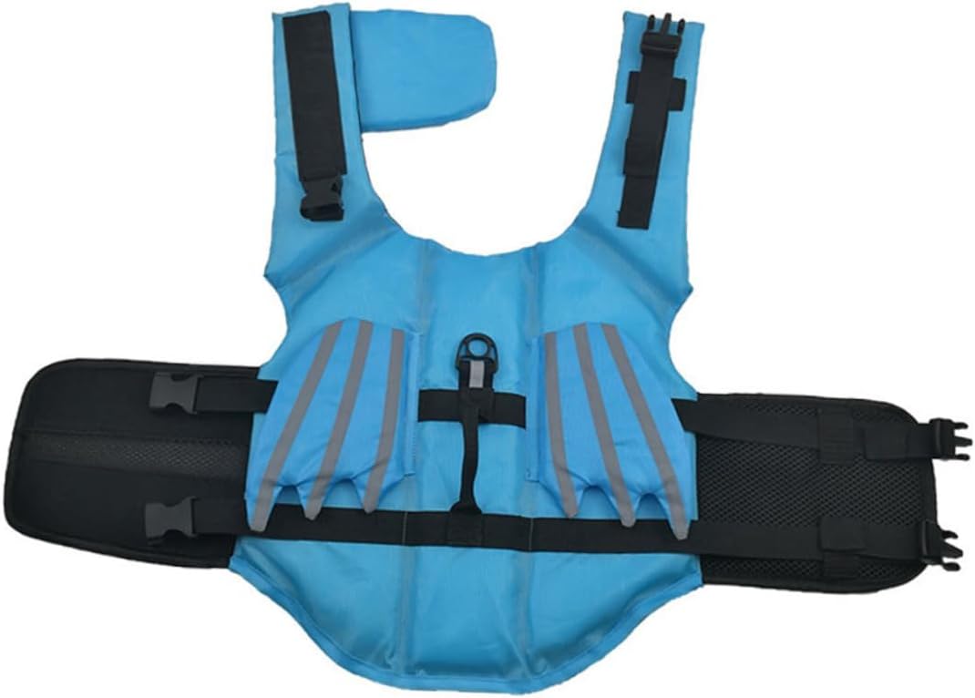 Dog Swimsuit Wear-Resistant Lifejacket Reflective Blue S Breathable Outdoor Swimming Vest Pet Accessory for Small Dogs