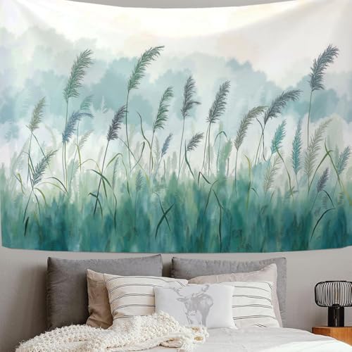 Tapisserie murale roselières réactive aux UV pour un décor imprimé néon moderne