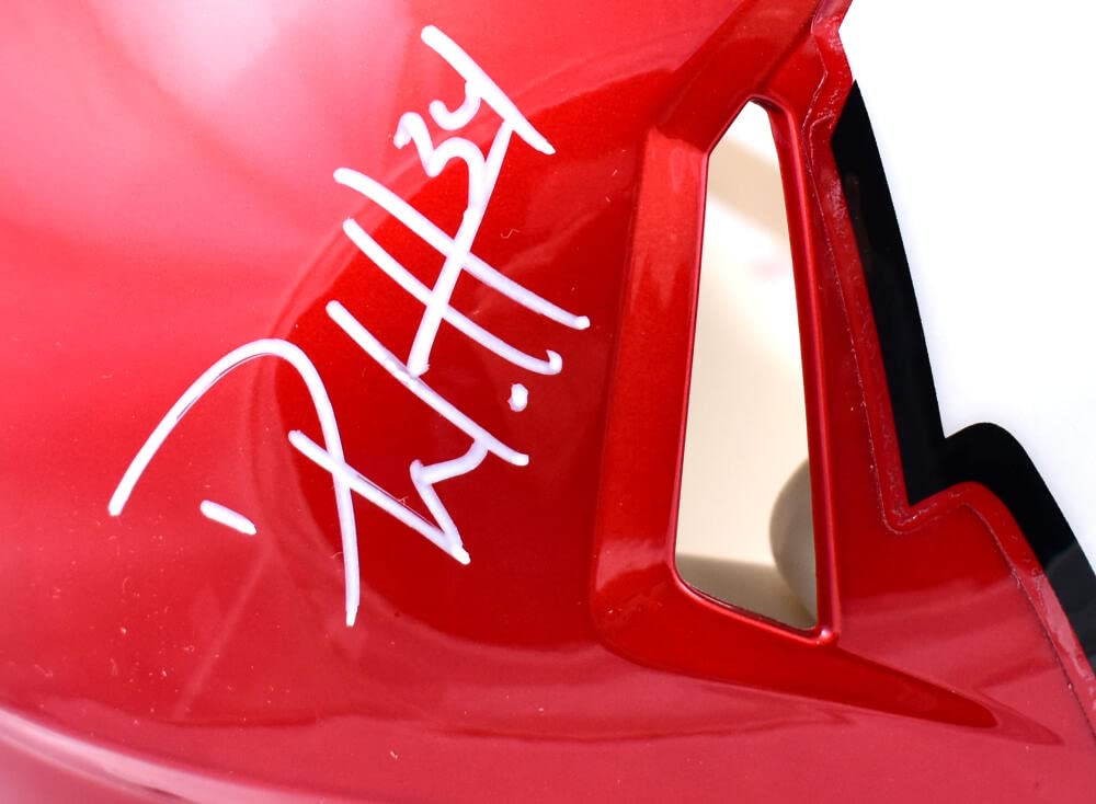 Derek TJ JJ Watt Autographed Wisconsin F/S Flash Speed Authentic Helmet-Beckett W Hologram White