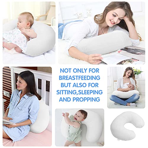 Lat Waterproof Nursing Pillow And Positioner, Breastfeeding Pillow For Mom,Newborn Infant Soft Cotton Feeding Cushion For Boys And Girls(White) #TOP6