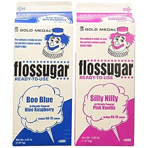 Concession Essentials – CE Floss Sugar -2pk Cotton Candy Floss Sugar 2 Pack (Pink Vanilla and Blue Raspberry)