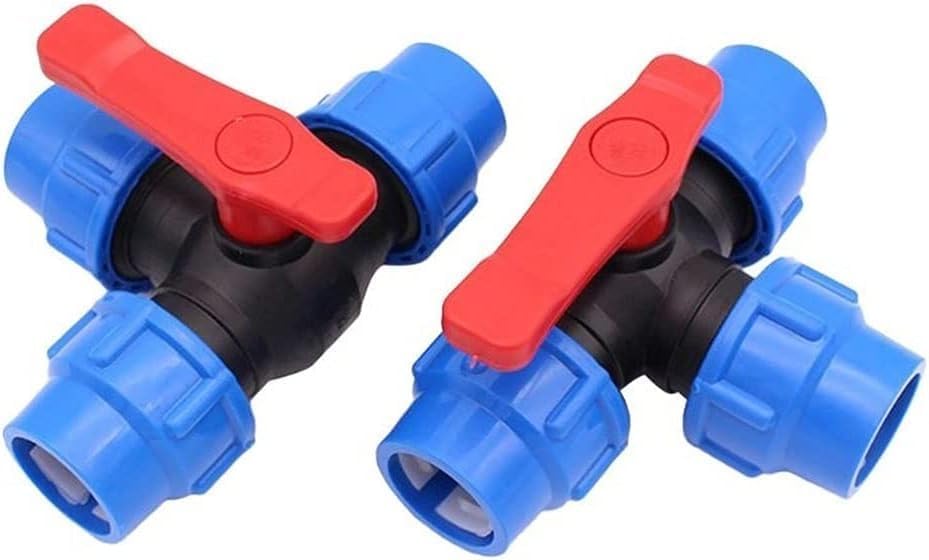 lever ball valves,ball valve,PE Three-Way Quick Connect Valve,Plastic T-Type Valve,Inner Diameter 20/25/32mm Three-Way Ball Valve,1pcs (Size:BK-22mm) (Size : BK22mm) (Size : BL27mm) ( Color : Parent )