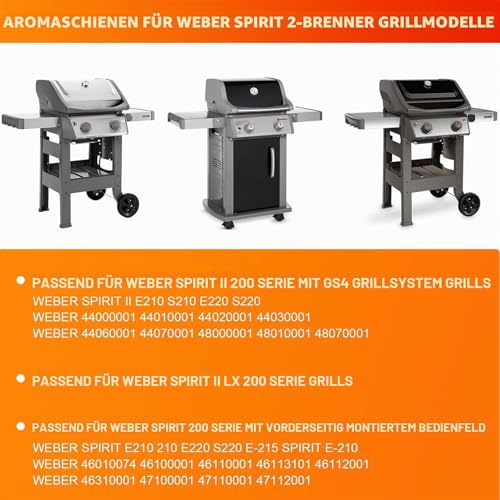GFTIME 38,9cm Flavorizer Bar 7635 für Weber Spirit I & II E210/220 S210/220 (mit vorderen Brennerknöpfen), Edelstahl Hitzeschild Brennerabdeckung,Ersatzteile Aromaschienen, 3 Stück