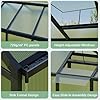 GarveeHome 6X8 FT Greenhouse, Walk-in Greenhouse Kit with Aluminum Frame, Polycarbonate Panels, Adjustable Roof Vent, Sliding Door, Secure Lock for Outside Garden, Patio, Backyard #2
