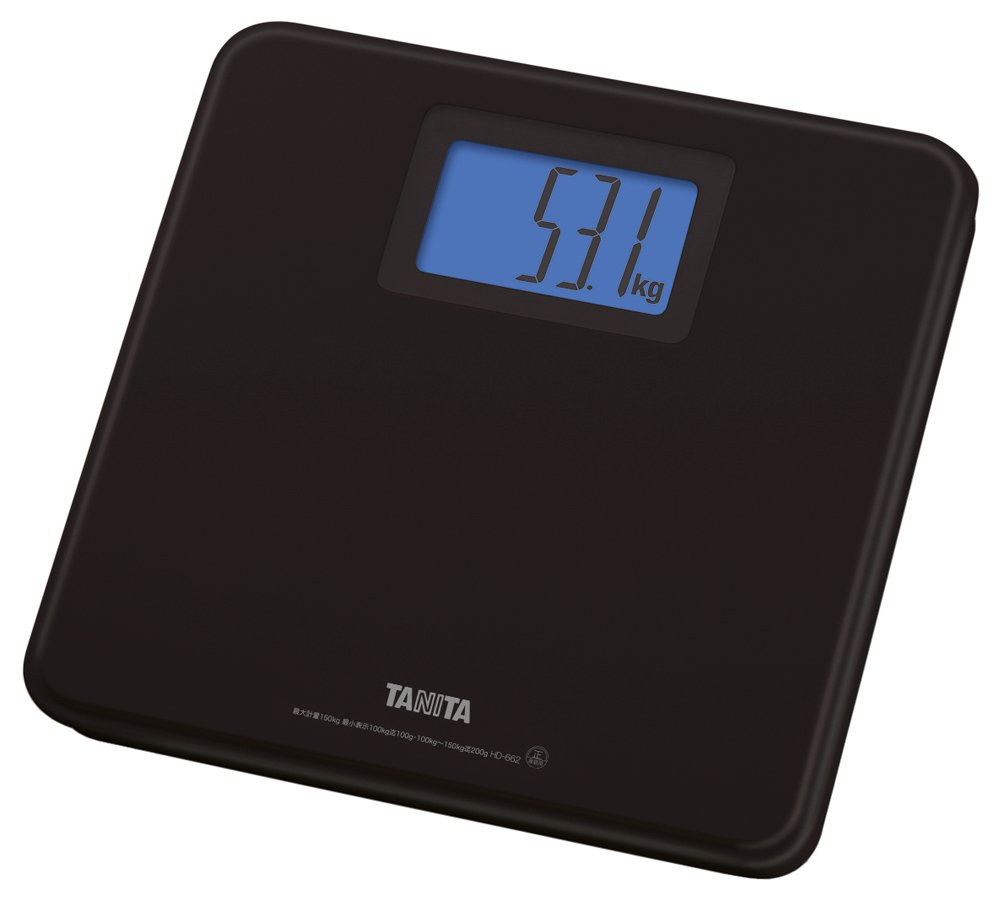 Amazon | タニタ 体重計 小型 ブラック HD-662-BK 乗るだけで電源オン 