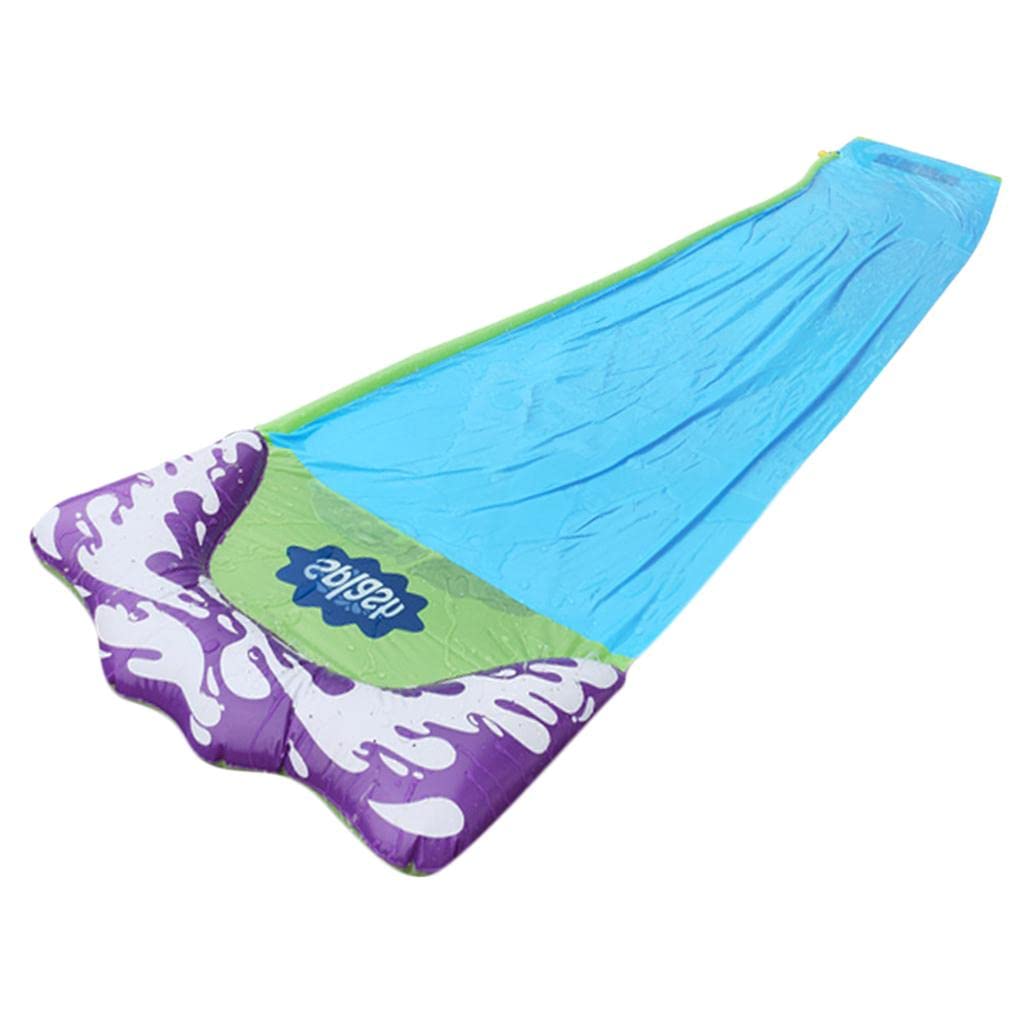 Lawn Water Slides with Splash Sprinkler and Inflatable Crash Pad 72x474cm| Sand & Water Toys |Toys & Hobbies-image-26