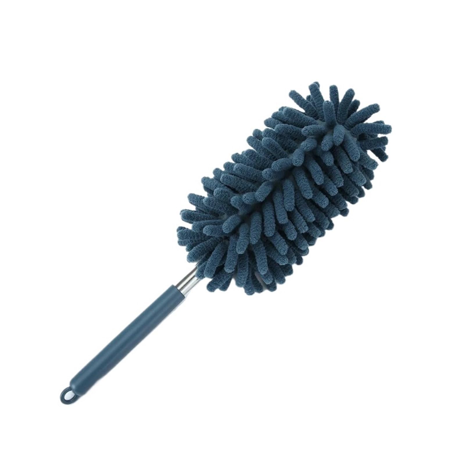 Duster Telescopic Lengthen Duster Home And Auto Interior Cleaning Stainless Removal Steel Brush Ceiling Clean Multifunction(Blue - Hook)