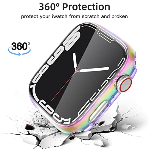 Upeak 2 Pack Screen Protector Compatibel met Apple Watch Series 7 41mm Case 2021, Volledige dekking PC Beschermhoes met… - Image 7
