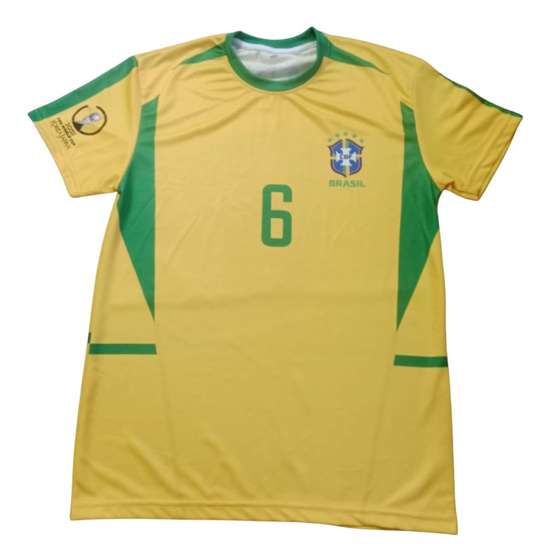 Roberto Carlos 6 Number Retro Old Brazil Jersey National Jersey Football Jerseys Club Team Men's Home-picture-17