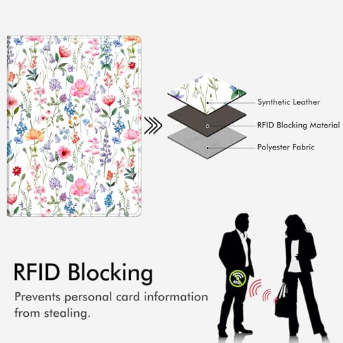 Image of FINTIE Passport Holder, Slim Travel Wallet RFID Blocking Card Case Cover Passport Cover Protector Essentials with Credit Card Slots for Women /Men | Slim