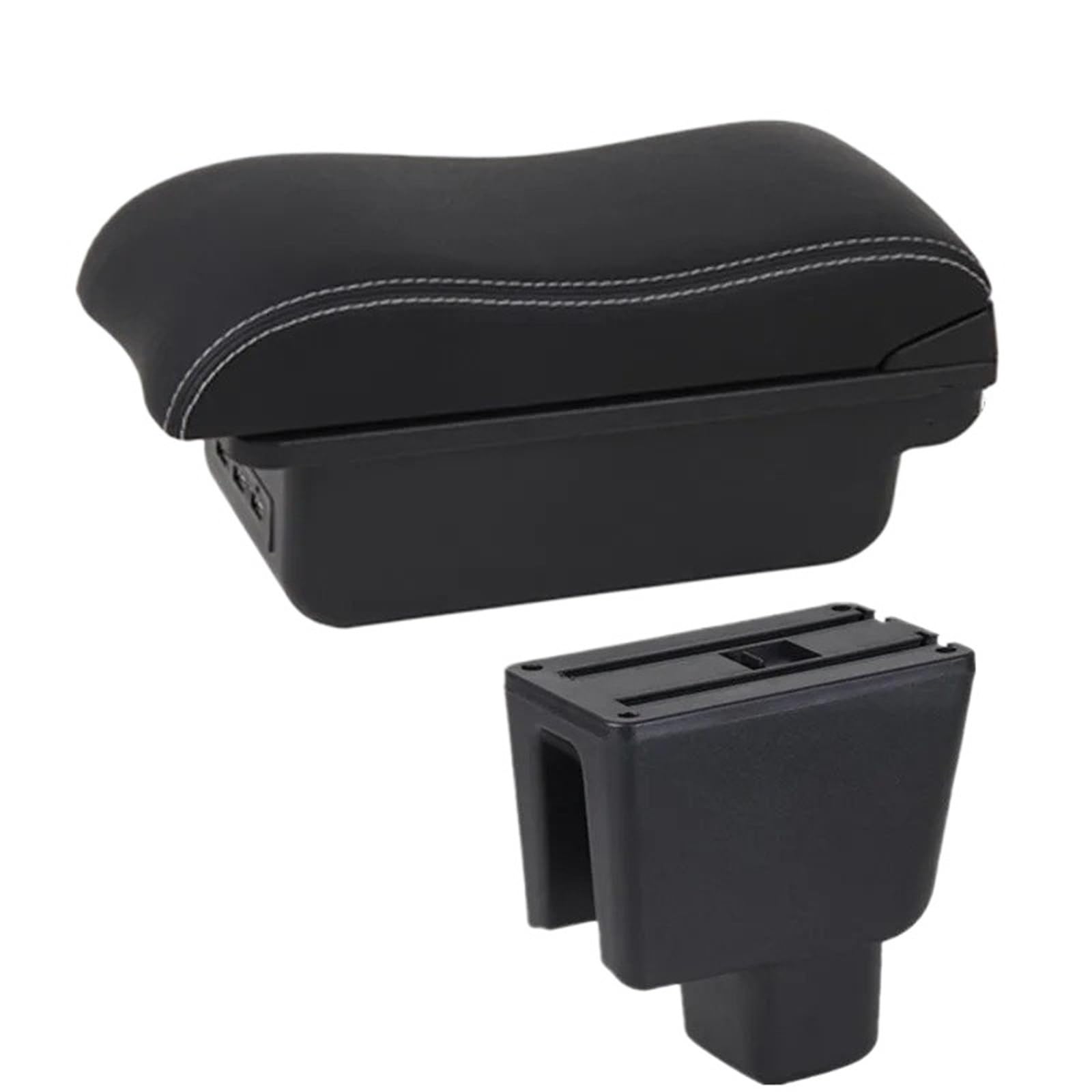 AWGNTQQ Car Armrests For BRV BR-V Car Armrest Box Central Storage Interior Dedicated Retrofit Parts Accessories(B3 white line 3USB)