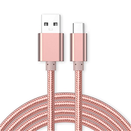 Kit Me Out Cable De Carga Micro USB [1M] [USB 3.0] para Xiaomi Redmi Note 6 Pro [3.1 A Cargador Rápida] Trenzado Nilón Nylon [Transferencia De Datos De hasta 5 GB/s] - Oro Rosa