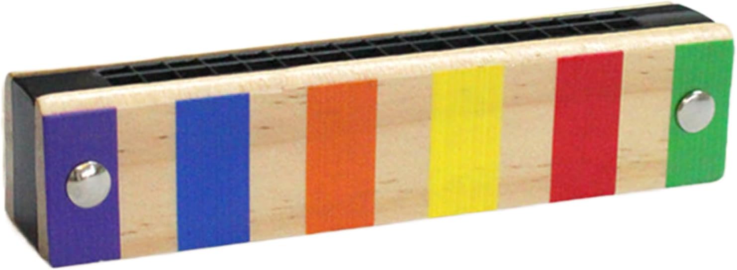 Wooden Toy Harmonica - Double Row Toy Harmonica | Double Row Mouth Organ, Sixteen Hole Harmonicaa, Educational Kids Music Learning Wooden Toys, Musical Instrument Gift Set for Children Age Three Plus