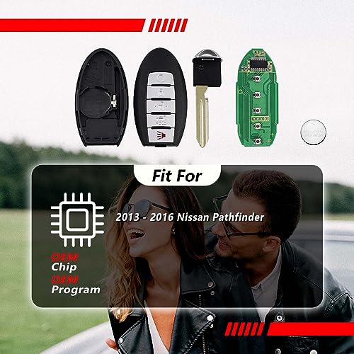 Keylessbest Replacement for Nissan Pathfinder Key Fob Remote Control 2013 2014 2015 2016 5 Buttons 433MHz KR5S180144014,Black