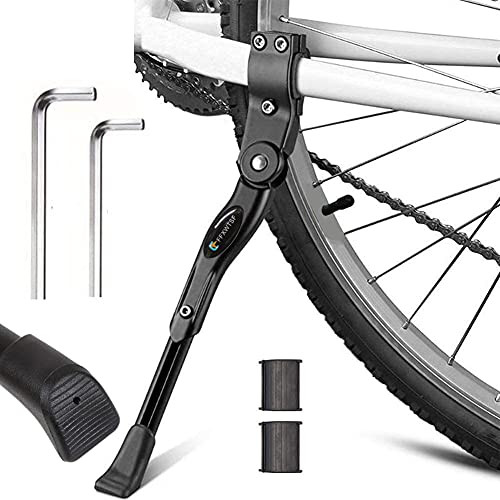 FFXWTSF Bike Kickstand, Adjustable Universal Aluminum Alloy Bicycle for 20'', 24'', 26'' Mountain Bike Kickstands Mountain Bike with 4 mm and 5 mm Hexagon Wrench