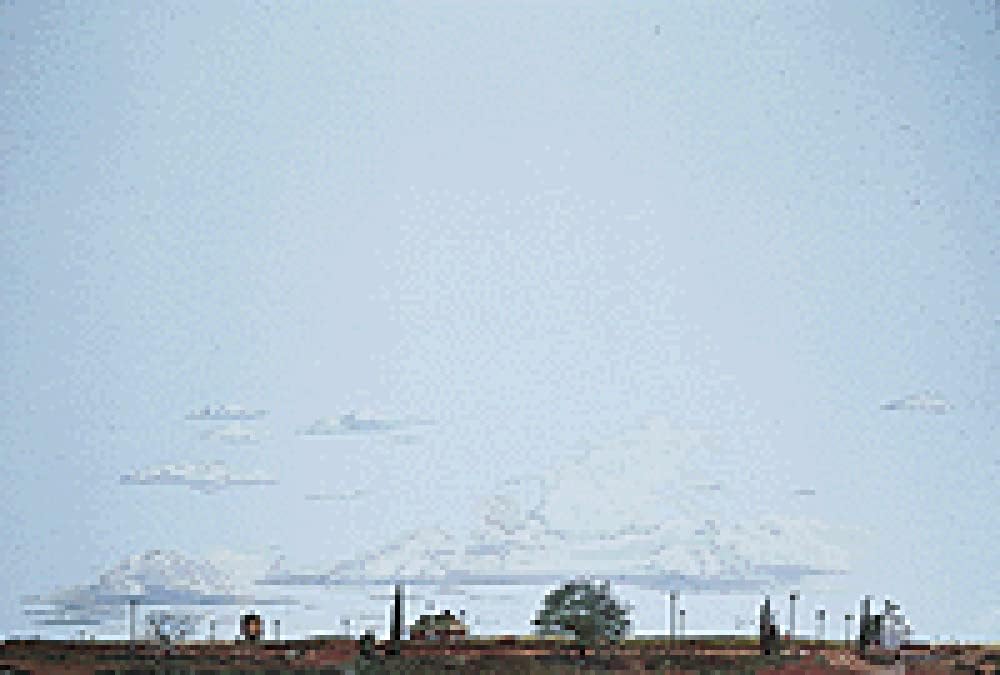 Walthers, Inc. Instant Horizons Whistle Stop Background Scene, 24 X 36 60 x 90cm