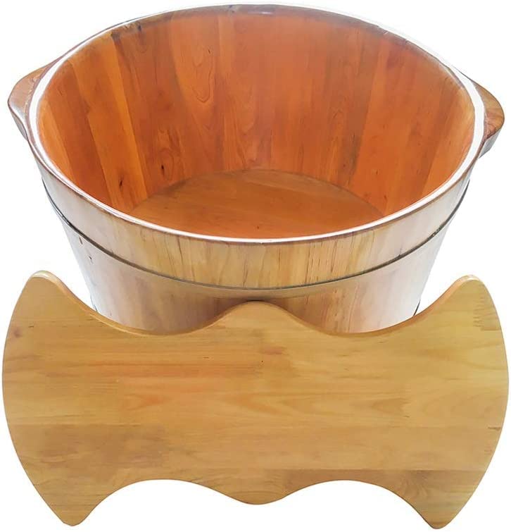 Masajeador spa para pies en madera