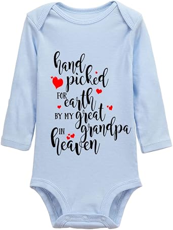 Hand Picked for Earth by My Great Grandpa in Heaven Boys and Girls Universal Bodysuits