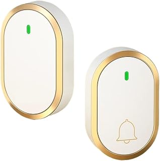 Flash doorbell Waterproof 4 Adjustable Volume Waterproof doorbell 300 Meter Range Dual Power Door Chime kit(Style-D)