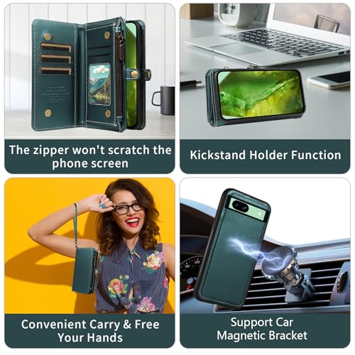 Coque Google Pixel 8A élégante finition mate vert foncé