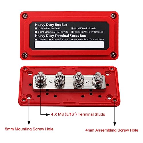 Barra de autobús 300A 12V/24V/48V DC con - Imagen 3