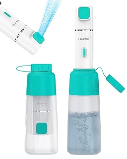 VELOMAX Portable Bidet with 450ML Detachable Bottle, Rechargeable Jet Spray for Travel & Toilet 2 Pressure Modes IPX7 Waterproof Electric Sprayer with 830mAh Battery for Men, Women, Postpartum (Green)