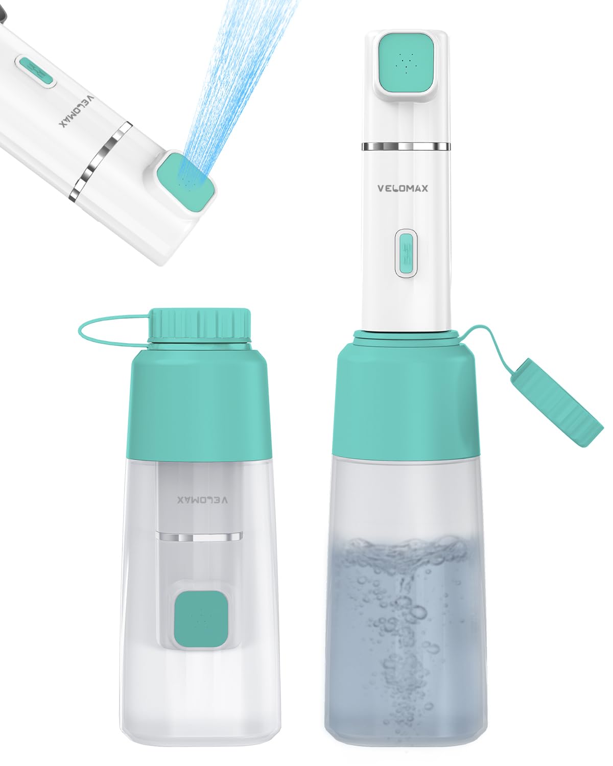 VELOMAX Portable Bidet with 450ML Detachable Bottle, Rechargeable Jet Spray for Travel & Toilet 2 Pressure Modes IPX7 Waterproof Electric Sprayer with 830mAh Battery for Men, Women, Postpartum(Green)-image-0