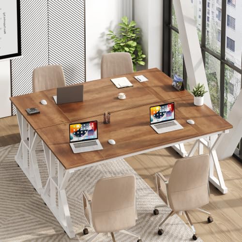Image of 55 inch Large Computer Desk with Thickened Frame for Home Office, Living Room