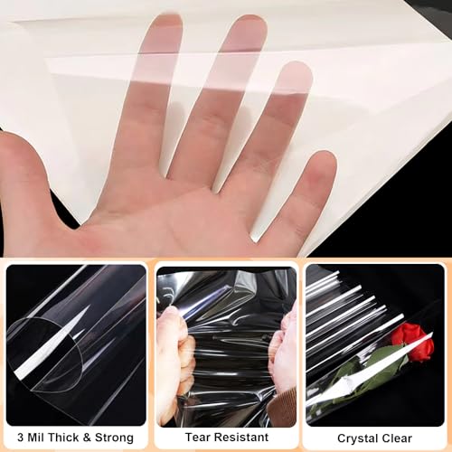 SYOGUA 150 folhas de celofane transparente, 30 x 30 cm