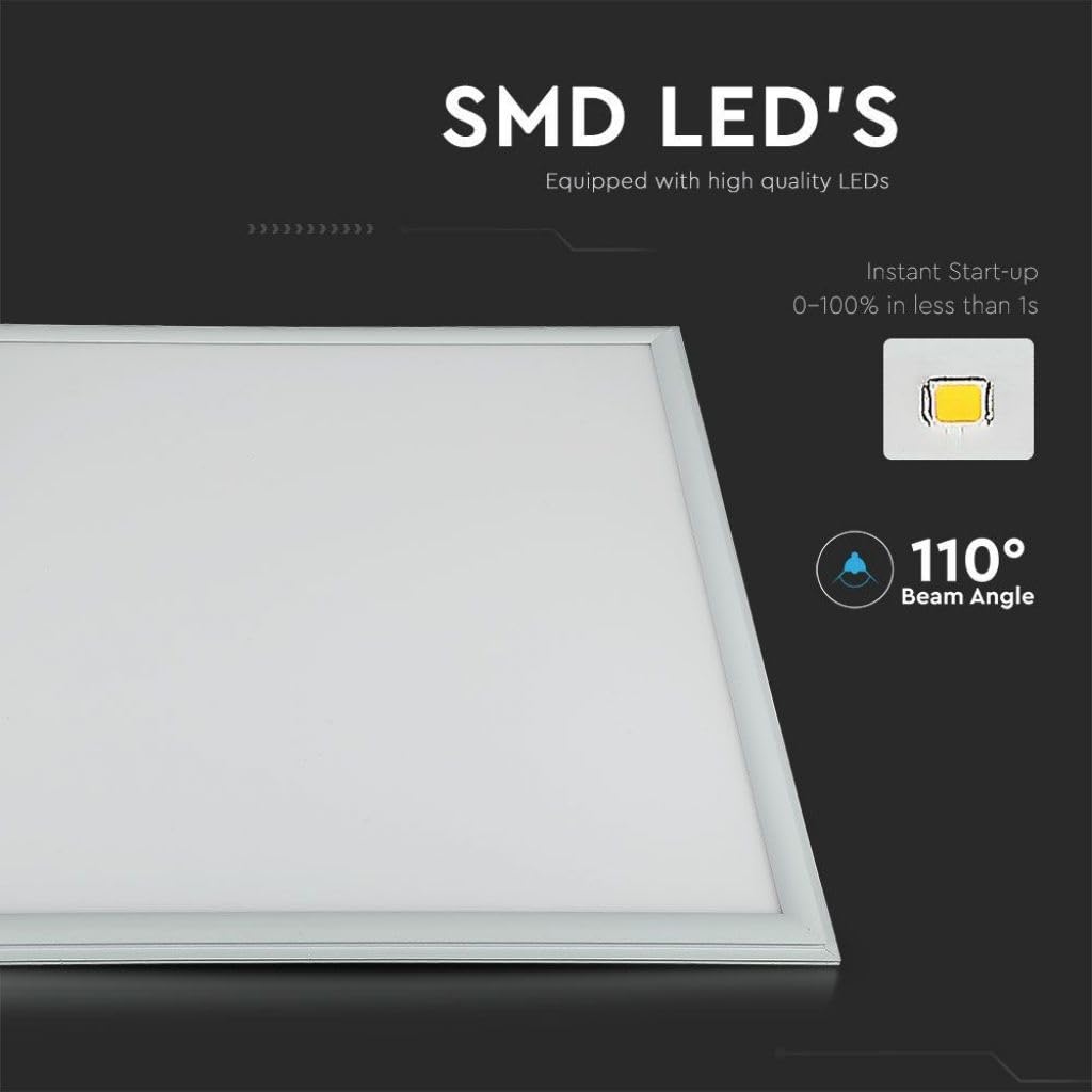 A2ZWORLD Pannello Led 60x60 Da Soffitto, 40W 4950lm 123LM/W, Led Driver Incluso, Slim 595x595x12.5mm (1 PCS, Bianco Caldo 3000K)