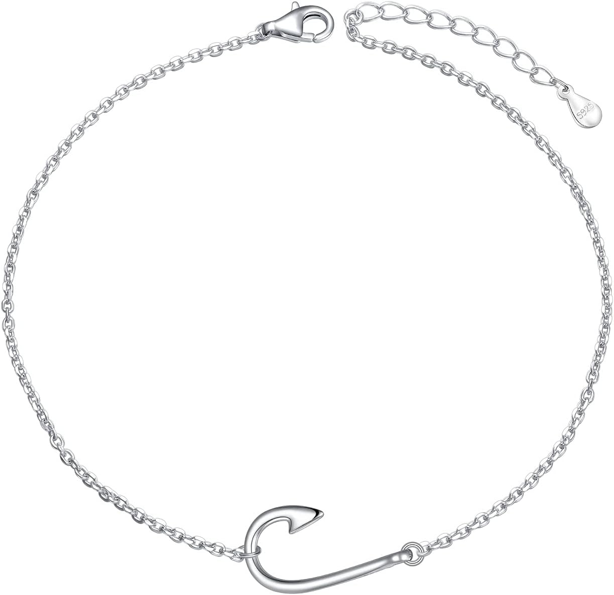 DAOCHONG Anklet for Women S925 Sterling Silver Adjustable Foot Chain Ankle Bracelet Anklets Jewelry