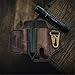 Price comparison product image Breale Tactical Multitool Holder Leather EDC Bag Organiser Belt Loop with Key Holder for Torch Tools Oudoor Camping (17.5 x 13 cm)
