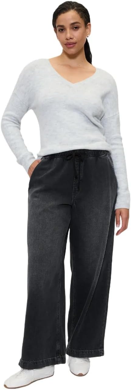 Gap Womens Wide Leg Pull on Denim Jean