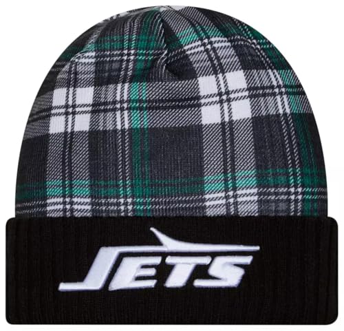 Bonnet tricoté à revers homme New Era NFL bonnet hiver chaud noir