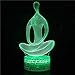 Produktbild Meditationsyoga 3D Lampe Nachttischlampe, Nachtlicht Fürs Kinderzimmer, Led Lampe Fürs Wohnzimmer