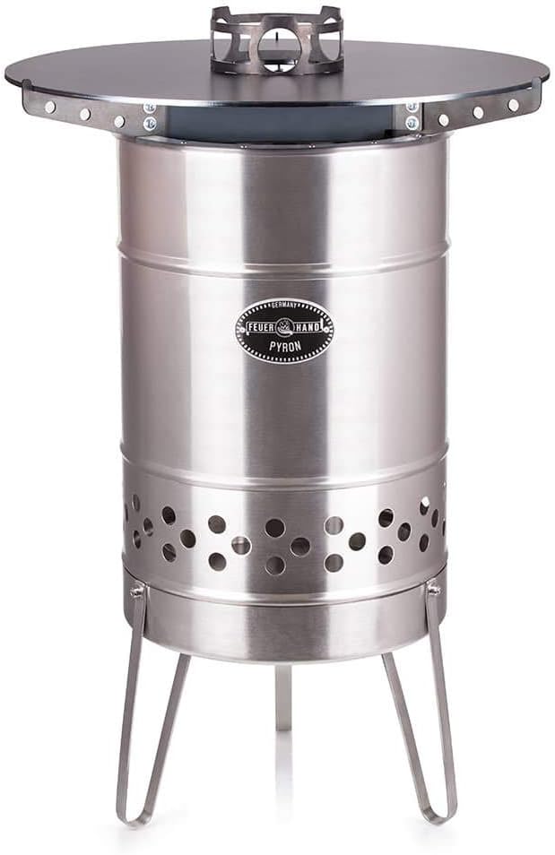 Petromax Feuerhand Griddle Plate for Fire Barrel Pyron, Pyron Plate Fire Pit, Grill and Cook Outdoors in Yard or on Patio