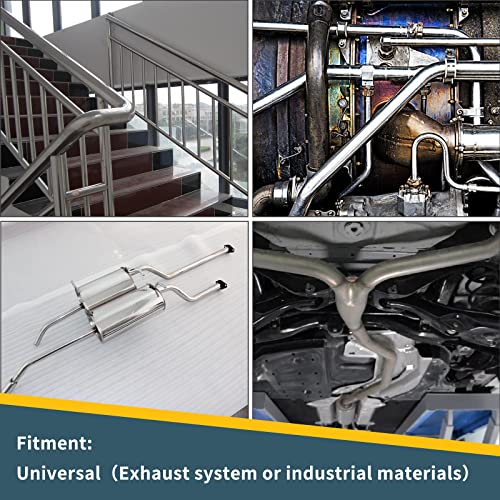 Image of 2.5 Inch Straight DIY Custom Mandrel Exhaust Pipe Tube Pipe, 45 Inch Length, 2.5'' OD Mandrel Straight Pipe, T304 Stainless Steel, Universal Fitment - 1PC
