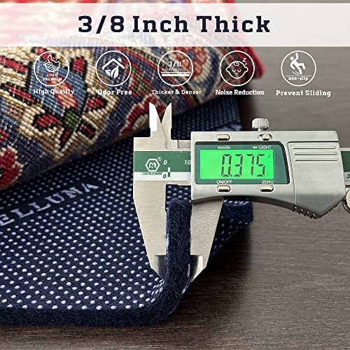 Delluna Non-Slip Area Rug Pad 2'X3', 3/8" Thick Double Side Rubber + Felt, Premium Deluxe Cushioned- Safe For All Floors, Adds Comfort And Protection, Ultra Strong Grip, Stop Rug From Moving. #TOP2