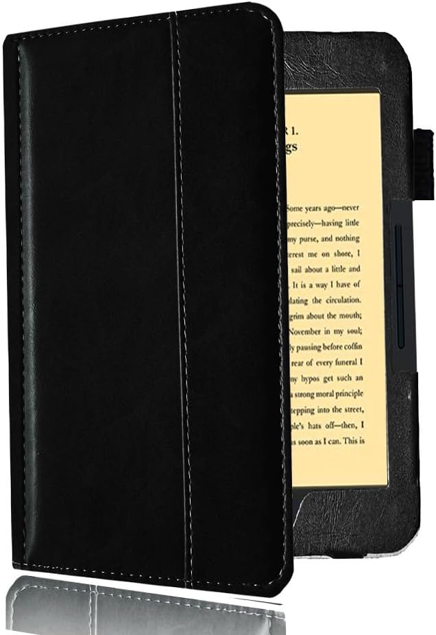 Compatible with Pocketbook 624 Tablet case, Full Coverage Ultra Slim Leather Cover Case with Folding Cover Rugged (Black)