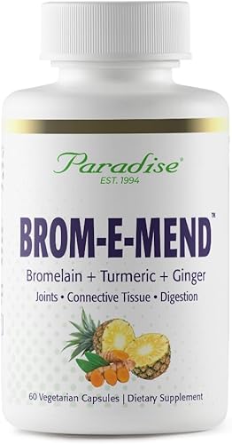 Paradise Herbs Suplemento de bromelina, vegano, sin OMG, sin gluten, 60 cápsulas vegetarianas