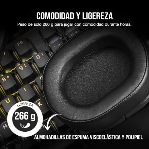 Corsair HS55 Wireless Multiplatform Lightweight Gaming Headset with Bluetooth - Dolby 7.1 Surround Sound - iCUE Compatible - PC, PS5, PS4, Nintendo Switch, Mobile - Black - image 4