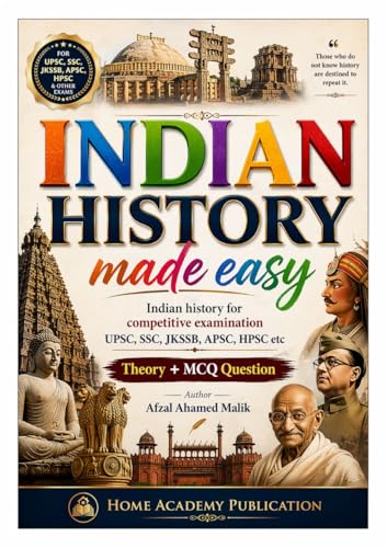Indian history made easy for competitive examination UPSC,SSC,JKSSB,APSC: Indian history for civil services prelimary examination UPSC,State PCS (JKSSB BOOKS Book 2)