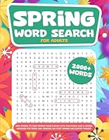 2000+ Words Spring Word Search for Adults: New Words to Find! Spring Puzzle Book with Solutions and a Hidden Message for Teens and Seniors, Big Font Spring and Easter Themed B0CV85FKCF Book Cover