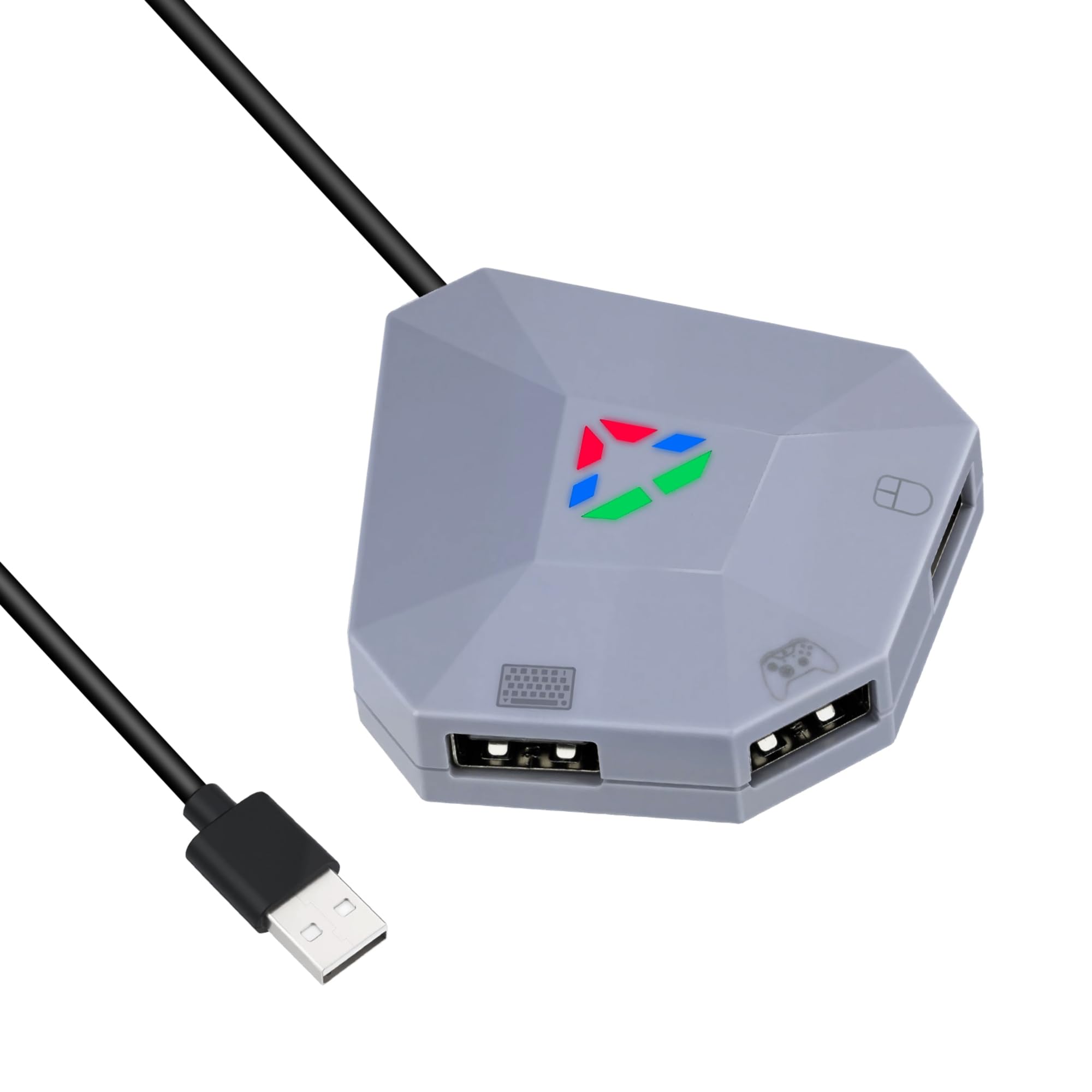 Mcbazel Tastatur und Maus Konverter für Switch, Unterstützt FPS-Gaming Kabelgebundener Tastatur-Maus-Adapter für Xbox One/S/X/Xbox Series S/X/Switch/PS4/PS3/PC - Schwarz, Nicht für Switch 2