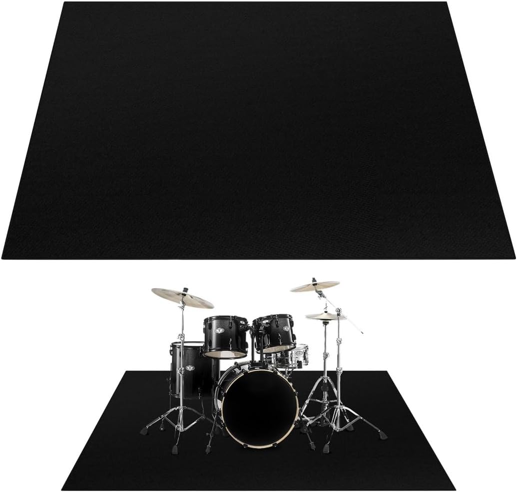 Drum Rug, Electrical Drum Mat, Soundproof Carpet For Jazz & Electric Drum Sets, 47’’ X 63’’, And Portable Drum Accessory